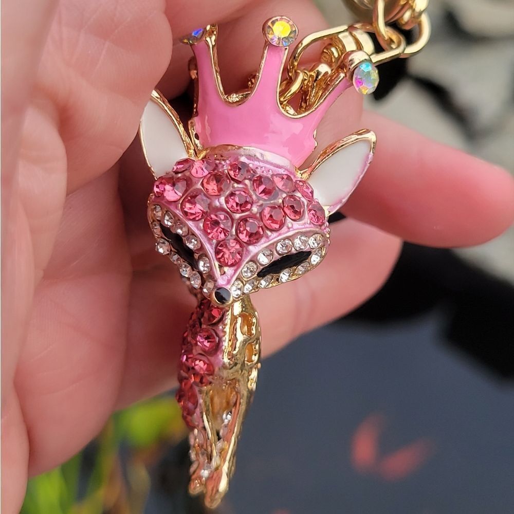 Austrian Crystal Fox Keychain - Picture 6 of 7